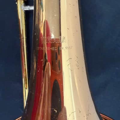 Used Yamaha YSL-448G Intermediate Bb/F Tenor Trombone with Original Case Mouthpiece Just Serviced image 7