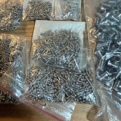 bulk lot of tuner threaded bushings machine head screws for luthier repairs C image 5