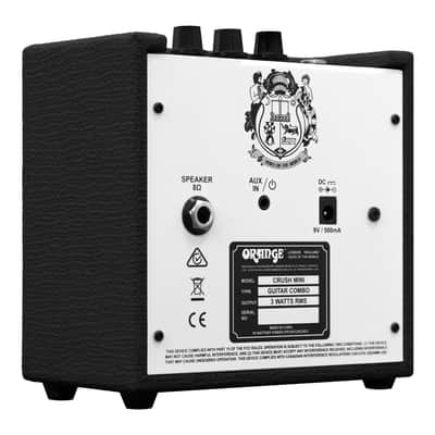 Orange Crush Mini Guitar Combo Amplifier - Black image 3