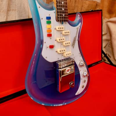 Teisco  Spectrum 5  1990 - Frosted Blue Acrylic image 6