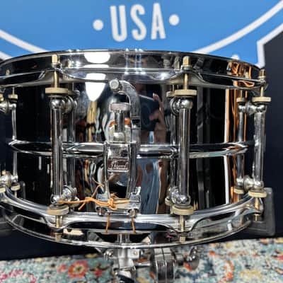 Pearl -Ian Paice  6.5x14" Signature Series Snare Drum 1995–2002 Chrome Over Brass image 5