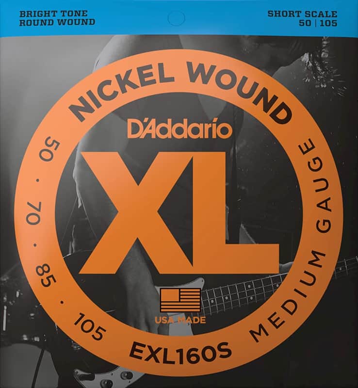 D'Addario EXL160S Nickel Wound Bass Guitar Strings, Medium, 50-105, Short Scale image 1