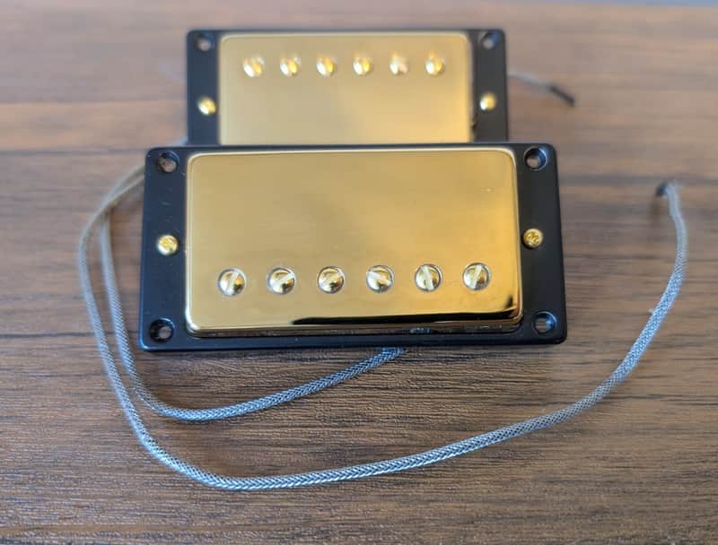2013 Gibson 57 Classic and 57+ Plus Humbucker Pickup Set Gold image 1