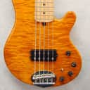 Used Lakland 55-76 Deluxe Flame Maple Amber finish 5 String Bass