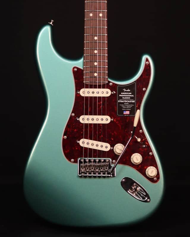 Fender American Pro Classic Stratocaster, Rosewood FB, Faded Sherwood Green Metallic image 1