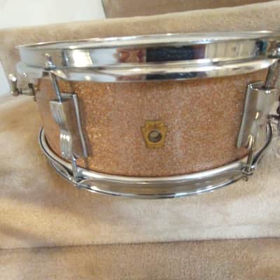 Ludwig Vintage pioneer pink champagne sparkle snare drum 1960s keystone badge outstanding! image 8