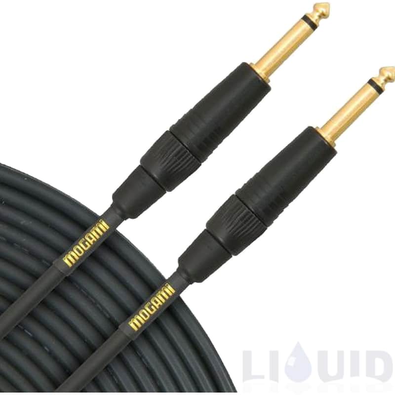 Mogami Gold INSTRUMENT-18 Guitar Instrument Cable, 1/4" TS Male Plugs, Gold Contacts, Straight Connectors, 18 Foot image 1