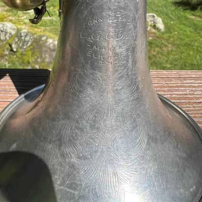 Conn “Conqueror” Cornet – C.G. Conn Elkhart IN – Silver Plate – Serial #109438 – ca. 1908 – Complete with Original Case & Mouthpiece image 1