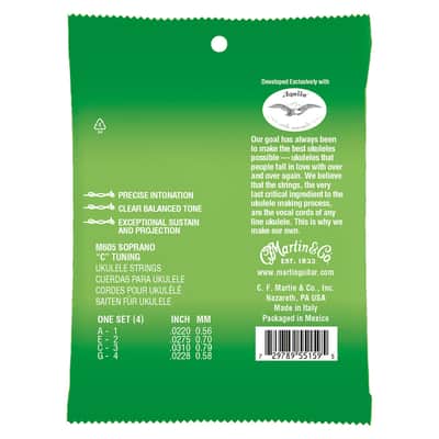 M605 UKULELE PREMIUM Polygut Soprano Martin Strings image 4