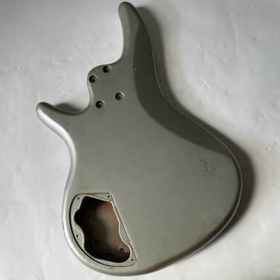 Metallic Silver DIY Basswood Bass Guitar Body image 2