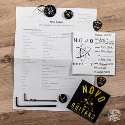 Novo Dealer Limited Nucleus Serus J Guitar – Bull Black over ‘64 3-Tone Burst image 10
