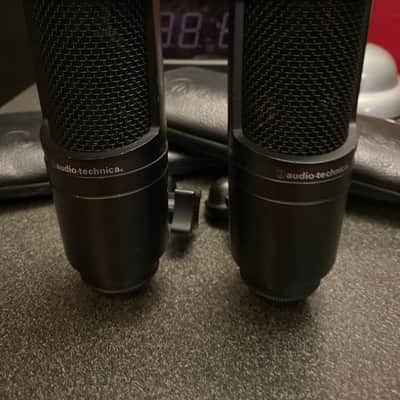 Pair of Audio-Technica AT2020 Large Diaphragm Cardioid Condenser Microphones image 1