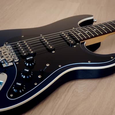 2017 Fender Aerodyne Stratocaster HSS Medium Scale 24 3/4" Gunmetal Blue Japan MIJ image 6