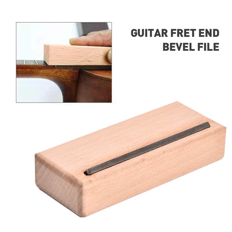 Guitar Fret Beveling File for Fret End Dressing, Guitar Fret Crowning End Bevel File 45 Degree Luthier File Tool,price include the import duty for US buyer image 1