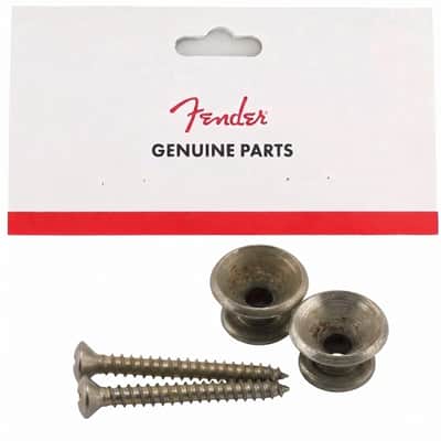 Genuine Fender Road Worn/Relic Aged Strat/Tele Strap Buttons Set/Pair image 1