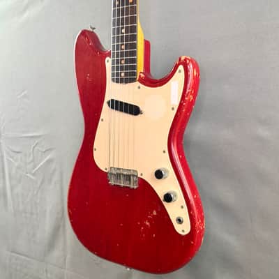 Fender Pre CBS L Series Musicmaster Slab Board 1964 - 4 Rare Mahogany Body Cherry Finish image 2