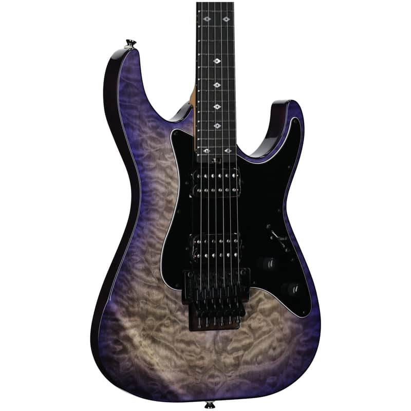 Kramer Volante Quilt HHFR Electric Guitar (with Gig Bag), Ultraviolet Burst image 1