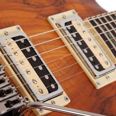 Schecter C-1 Exotic Spalted Maple Electric Guitar - Satin Natural Vintage Burst (3338) image 8