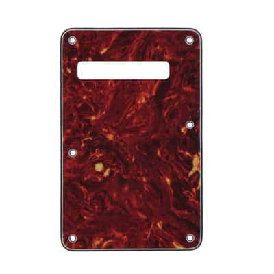 Strat Stratocaster Electric Guitar Back Plate Trem Tremolo cover USA MEX FIT - Black Matt (SIngle Ply) image 20