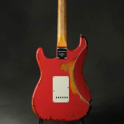 Fender Custom Shop LTD 60s Bound Neck Heavy Relic Stratocaster - Fiesta Red over Three Tone Sunburst image 4