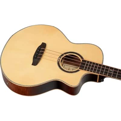 Ortega KTSM2-4 Signature Series Ken Taylor Solid Spruce Top Nato Neck Cutaway 4-String Acoustic-Electric Bass Guitar w/Gig Bag image 10