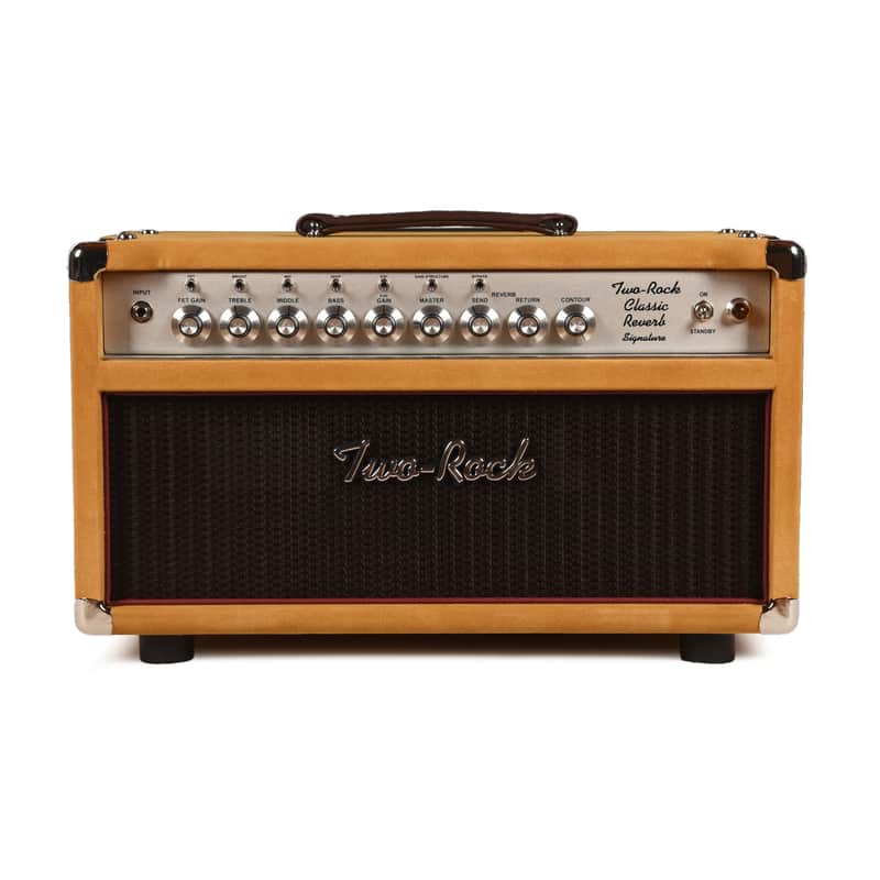 Two Rock Classic Reverb Signature Silver Anodized 100w Head Buckskin Suede w/ Oxblood Grill & Silver Skirted Knobs Pre-Order image 1