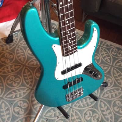 1993 Fender American Standard Longhorn Jazz Bass Metallic Caribbean Mist  With AVRI Hard Case! RARE image 6