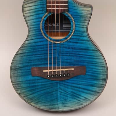 Ibanez EWP32FM Piccolo Acoustic Guitar Blue Burst W/CASE image 1