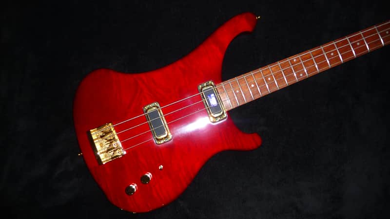 Rickenbacker 4004 CII Cheyenne 2008 Translucent Red Flamed Maple/Walnut with Bubinga Fretboard image 1