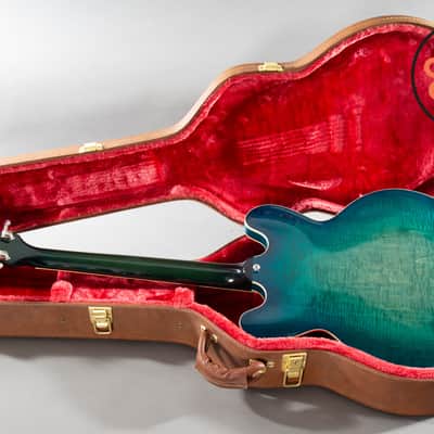 2017 Gibson ES-335 Figured Aquamarine OHSC image 6