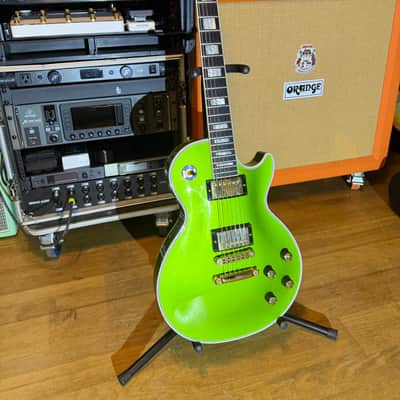 Gibson Custom Shop Made 2 Measure Les Paul Custom w/ Ebony Fingerboard Gloss Gecko Green Sparkle image 1