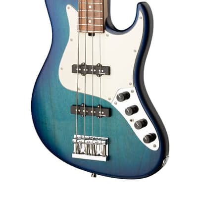 Sadowsky MetroLine 22-Fret Will Lee Bass, Red Alder Body, 4 String, Bora Blueburst Transparent Satin image 3