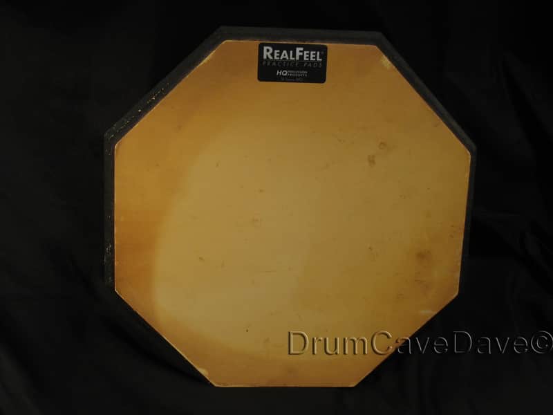 12" REAL FEEL PRACTICE PAD, RF-12D DOUBLE SIDED YELLOW & BLACK, GOOD TO GREAT CONDITION!! image 1