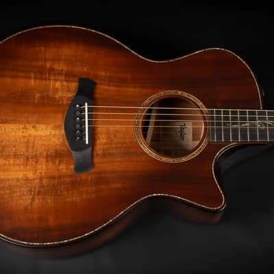 2022 Taylor Builder's Edition K24ce V-Class - Kona Burst | USA All Solid Grand Auditorium Acoustic Guitar Koa Beveled Armrest Cutaway ES-2 Pickup Paua Abalone Purfling | OHSC image 4