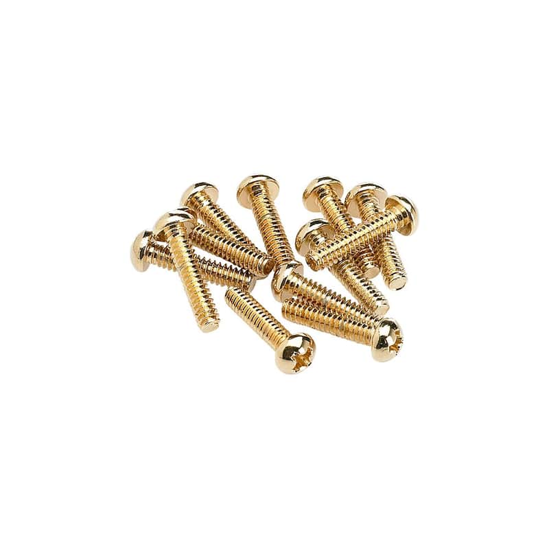 Fender Stratocaster & Telecaster Pickup & Switch Mounting Screws Pack of 12 (Gold) image 1