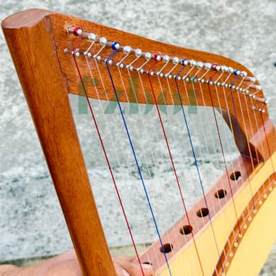 22 String Lute Harp – Portable Celtic Lyre Harp Handmade Folk Instrument - US Duty Free image 5
