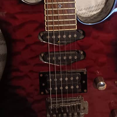 Jackson Rare Limited Edition Jackson Dinky MIK (Made in Korea) – Quilted Trans Red w/ Factory-Embedded Cross Inlays (HSS) Late90s,early2000 - Red quilted image 4