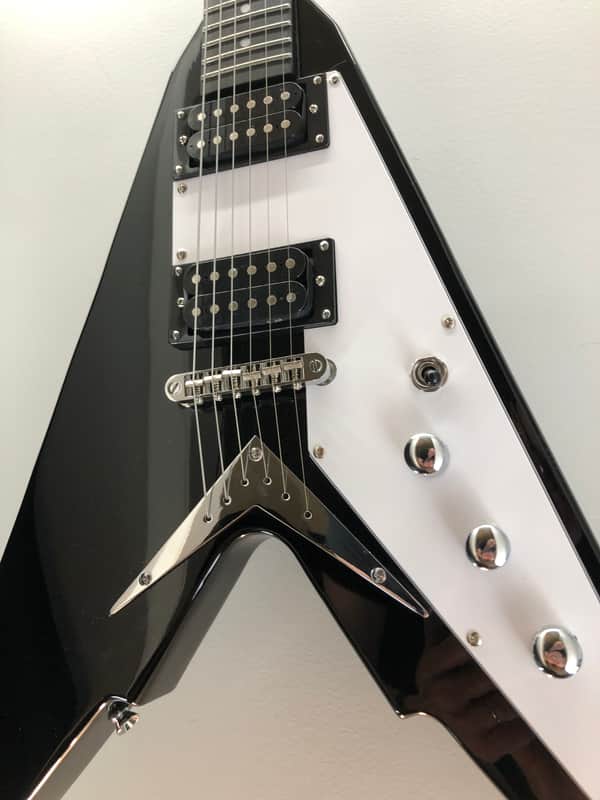 Harley Benton Victory-BK 2022 Gloss Black 2022 Flying V Style Guitar image 1