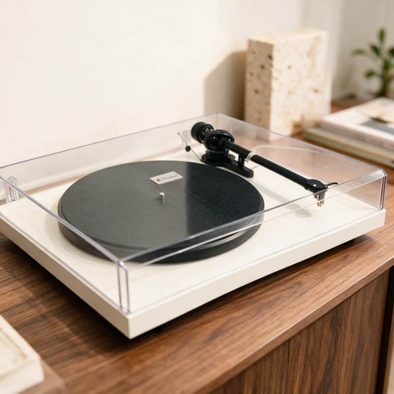 Immagine Pro-Ject Debut III Rare Vintage MINT Turntable Tested Working White Warranty - 1