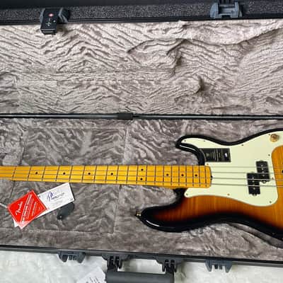 NEW! Fender 75th Anniversary American Professional PJ Bass - 2-Color Sunburst - Flame Top - 9.3lbs - Authorized Dealer - G06680 image 12