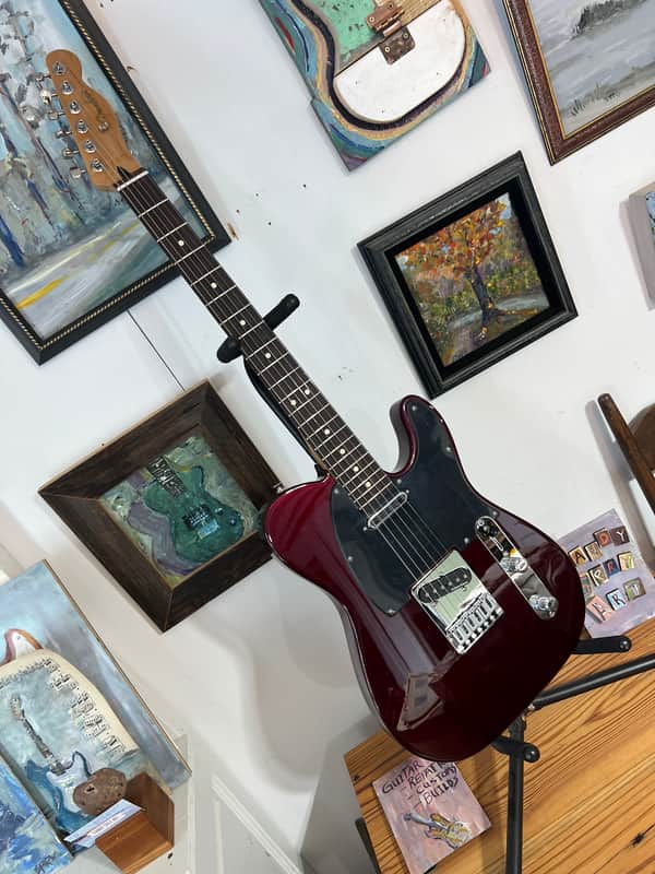 Fender Player II Modified Telecaster Oxblood repaired 24 - Oxblood image 1