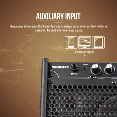 SONICAKE 20W Electric Drum Amp, Portable BT Drum/Keyboard Amplifier Speaker System with Dual Drivers for Home Practice, QDM-20(Shipping from local US,UK,EU warehouse) image 3