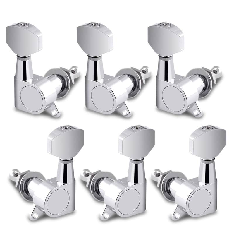 3R3L Sealed String Tuning Pegs Tuning Machine Heads Tuners Tuning Keys for Acoustic Guitar or Electric Guitar Chrome. image 1