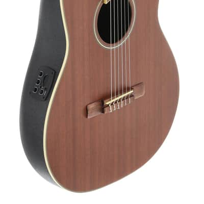 Ovation AB24CM-4S Applause Mid-Depth Cutaway Lyrachord Body Nato Neck Nylon 6-String Classical Acoustic-Electric Guitar image 4