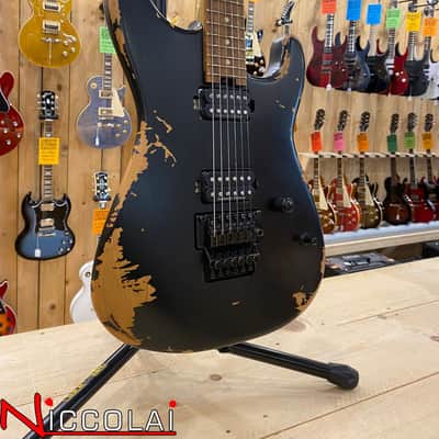CHARVEL Pro-Mod Relic San Dimas Style 1 HH FR PF, Pau Ferro Fingerboard, Weathered Black image 8