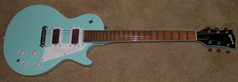 GIBSUN LP jr STYLE GUITAR???? Light Blue VERY COOL AXE image 1