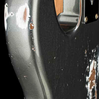 Fender Custom Shop Empire 58 Precision Bass Heavy Relic - Faded Aged Charcoal Frost Metallic #91085 image 12