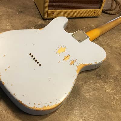 USA Relic Tele Style Electric Guitar Road Worn Blue by Nate's Relic Guitars image 4