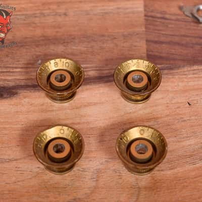Gibson 1961 Original Gold Top Hat Reflector Knob Set with Pointers 1961 Late 1950's Early 1960's image 7