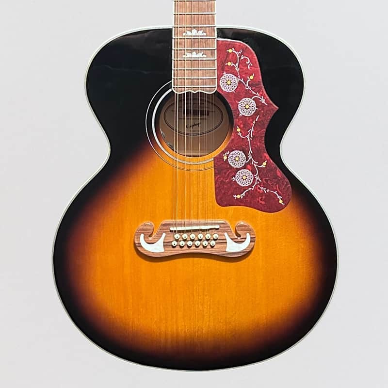Epiphone J-200 12 String Acoustic-Electric Guitar - Vintage Sunburst image 1
